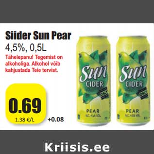 Allahindlus - Siider Sun Pear