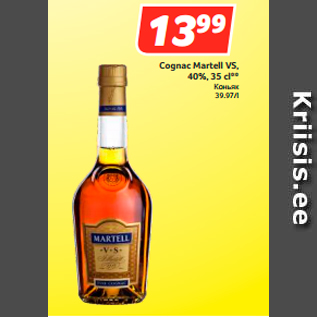 Allahindlus - Cognac Martell VS, 40%, 35 cl**