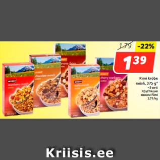 Allahindlus - Rimi krõbe müsli, 375 g*