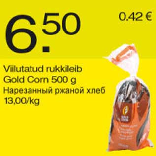 Allahindlus - Viilutatud rukkileib Gold Corn