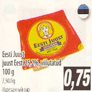 Allahindlus - Eesti Juust juust Eesti,viilutatud