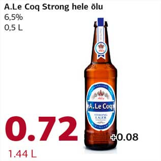 Allahindlus - A.Le Coq Strong hele õlu