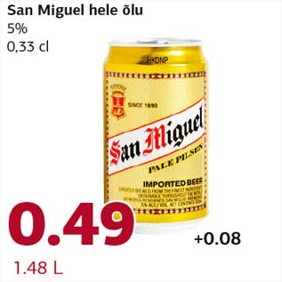 Allahindlus - San Miguel hele õlu