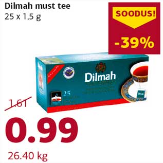 Allahindlus - Dilmah must tee