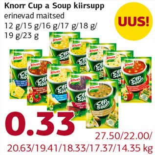 Allahindlus - Knorr Cup a Soup kiirsupp