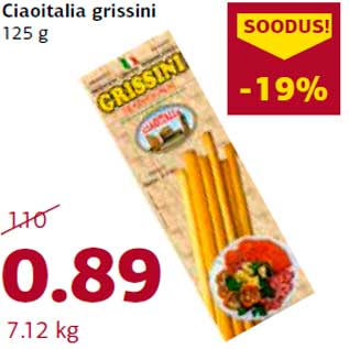 Allahindlus - Ciaoitalia grissini 125 g