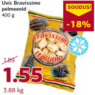 Allahindlus - Uvic Bravissimo pelmeenid 400 g