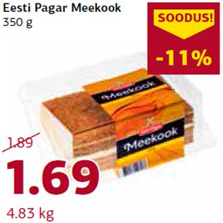 Allahindlus - Eesti Pagar Meekook 350 g