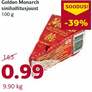 Allahindlus - Golden Monarch sinihallitusjuust 100 g