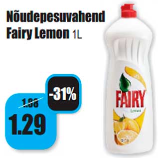 Allahindlus - Nõudepesuvahend Fairy Lemon 1L