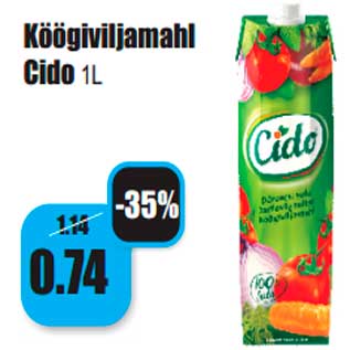 Allahindlus - Köögiviljamahl Cido 1L