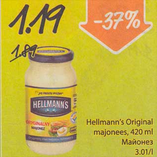 Allahindlus - Hellmann´s Original majonees, 420 g