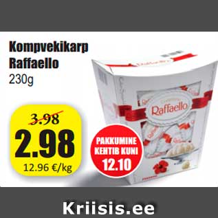 Allahindlus - Kompvekikarp Raffaello 230g