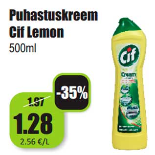 Allahindlus - Puhastuskreem Cif Lemon 500ml