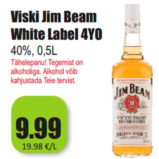 Allahindlus - Viski Jim Beam White Label 4YO