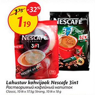 Allahindlus - Lahustuv kohvijook Nescafe 3in1