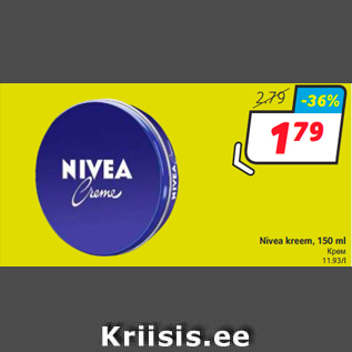 Allahindlus - Nivea kreem, 150 m