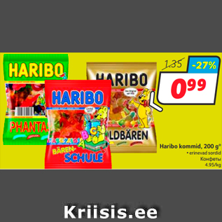 Allahindlus - Haribo kommid, 200 g*