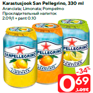 Allahindlus - Karastusjook San Pellegrino, 330 ml