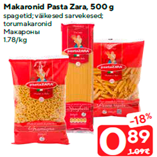 Allahindlus - Makaronid Pasta Zara, 500 g