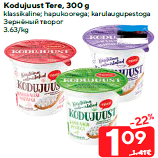 Allahindlus - Kodujuust Tere, 300 g