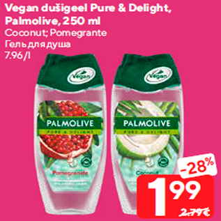 Allahindlus - Vegan dušigeel Pure & Delight, Palmolive, 250 ml