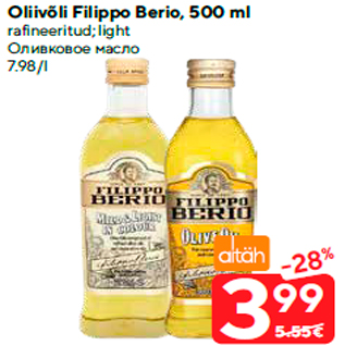 Allahindlus - Oliivõli Filippo Berio, 500 ml