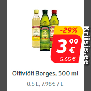 Allahindlus - Oliiviõli Borges, 500 ml