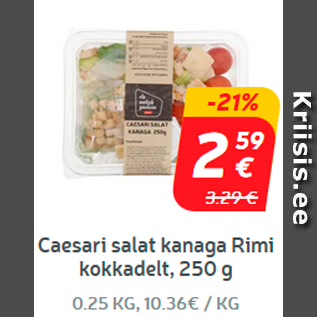 Allahindlus - Caesari salat kanaga Rimi kokkadelt, 250 g