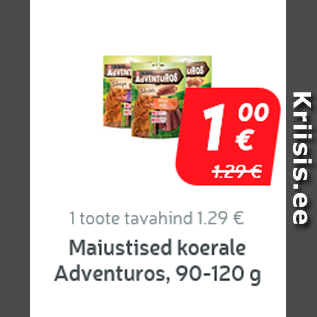 Allahindlus - Maiustused koertele Adventuros, 90-120 g*