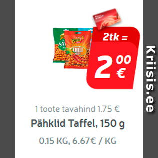 Allahindlus - Pähklid Taffel, 150 g