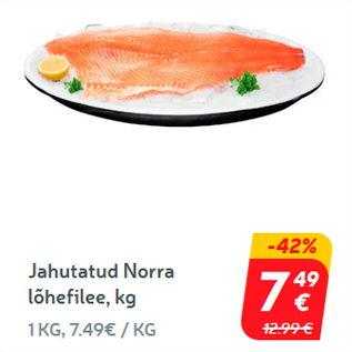 Скидка - Филе норвежского лосося охлажденное, кг