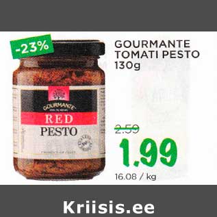 Allahindlus - GOURMANTE TOMATI PESTO 130g