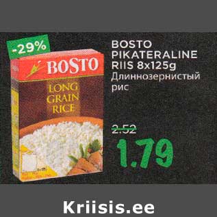 Allahindlus - BOSTO PIKATERALINE RIIS 8x125g