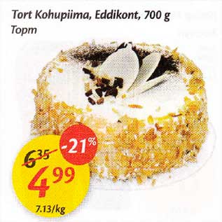 Allahindlus - Tort Kohupiima, Eddikont,700 g