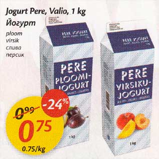 Allahindlus - Jogurt Pere, Valio, 1 kg