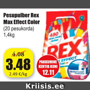 Allahindlus - Pesupulber Rex Max Effect Color