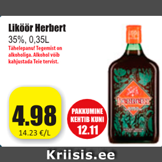 Allahindlus - Liköör Herbert