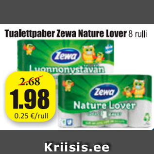 Allahindlus - Tualettpaber Zewa Nature Lover