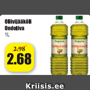 Allahindlus - Oliivikääkõli Ondoliva 1 l