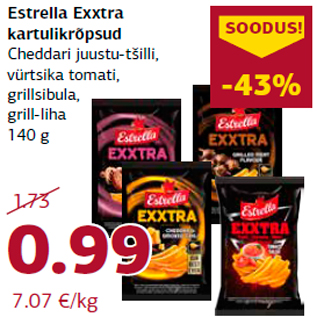 Allahindlus - Estrella Exxtra kartulikrõpsud