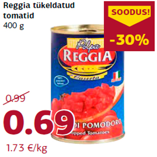 Allahindlus - Reggia tükeldatud tomatid 400 g