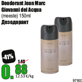 Allahindlus - Deodorant Jean Marc Giovanni del Acqua