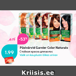 Allahindlus - Püsivärvid Garnier Color Naturals