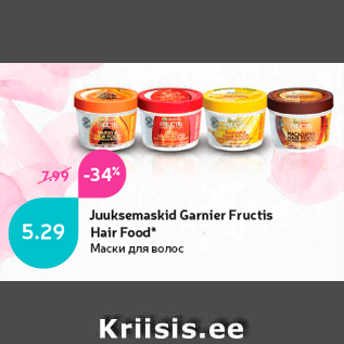 Allahindlus - Juuksemaskid Garnier Fructis Hair Food*