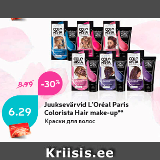 Allahindlus - Juuksevärvid L’Oréal Paris Colorista Hair make-up**