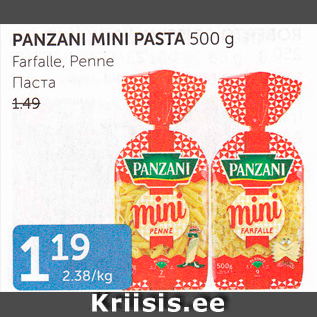 Allahindlus - PANZANI MINI PASTA 500 G