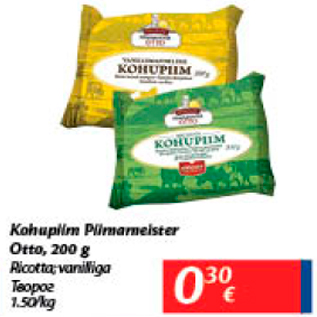 Allahindlus - Kohupiim Piimameister Otto, 200 g