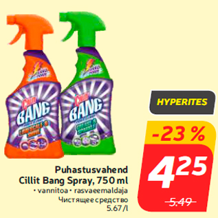 Allahindlus - Puhastusvahend Cillit Bang Spray, 750 ml