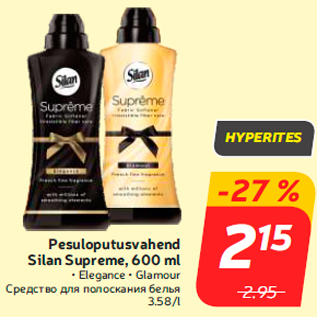 Allahindlus - Pesuloputusvahend Silan Supreme, 600 ml